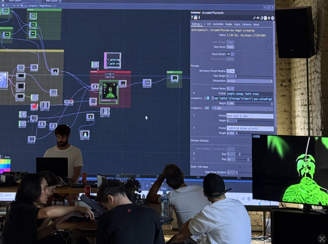 Integrating AI and custom shaders directly into real-time visual performances